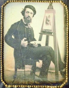 Antonio Sorgato, Autoritratto al cavalletto, post 1847 (Venezia, Collezione Ferruzzi Balbi)