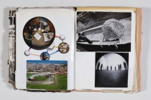 Pagine dall'album iconografico L'idea espansa, realizzato da Federica Di Castro negli anni Settanta