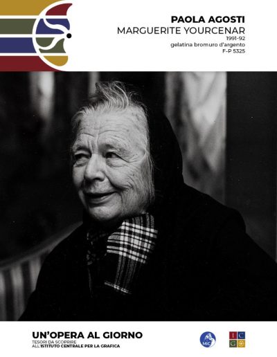 Paola Agosti Marguerite Yourcenar, 1991-92 gelatina bromuro d’argento Inv. F-P 5325