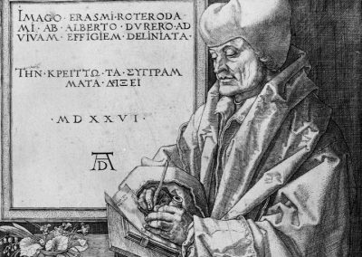 Albrecht Dürer Ritratto di Erasmo da Rotterdam, 1526 bulino, mm. 248 x 192, FC47312