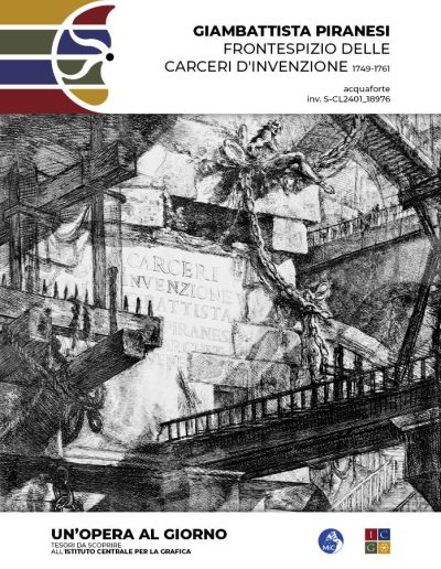 Giambattista Piranesi, Frontespizio delle Carceri d'invenzione, 1749-1761 Acquaforte, Inv. S-CL2401_18976