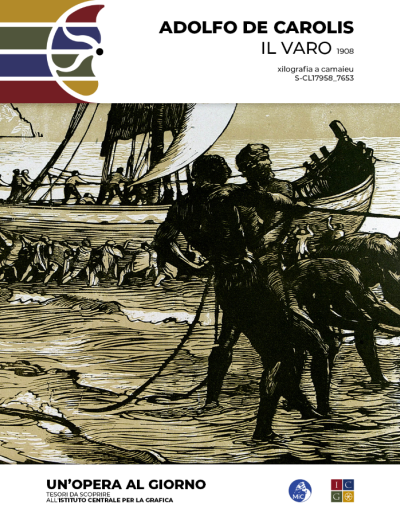 Adolfo De Carolis, Il varo, 1908 xilografia a camaieu Inv. S-CL17958_7653