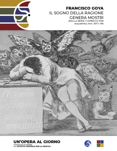 Francisco Goya Il sogno della ragione genera mostri (dalla serie I Capricci), 1799 Acquatinta, mm. 307 x 195