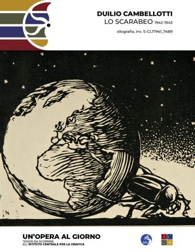 Duilio Cambellotti    Lo scarabeo, 1942-1943 xilografia Inv.: S-CL17941_7489