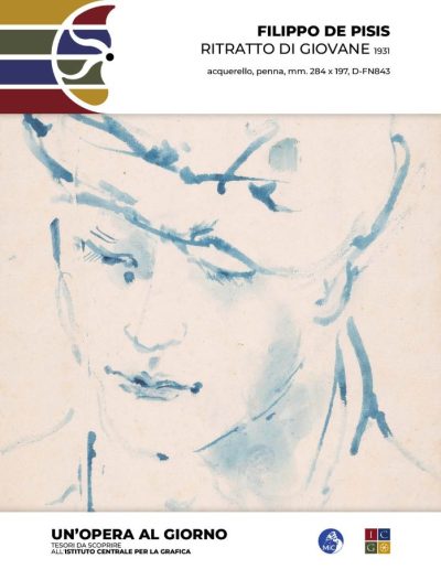 Filippo De Pisis Ritratto di giovane, 1931 acquerello, penna, mm. 284 x 197 Inv.: D-FN843