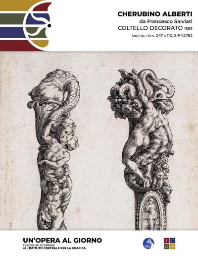 Cherubino Alberti (da Francesco Salviati) Coltello decorato, 1583 bulino, mm. 247 x 110 Inv.:  S-FN2782