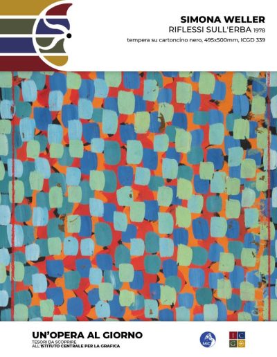 Simona Weller Riflessi sull'erba, 1978 tempera su cartoncino nero, 495x500mm Inv.: ICGD 339