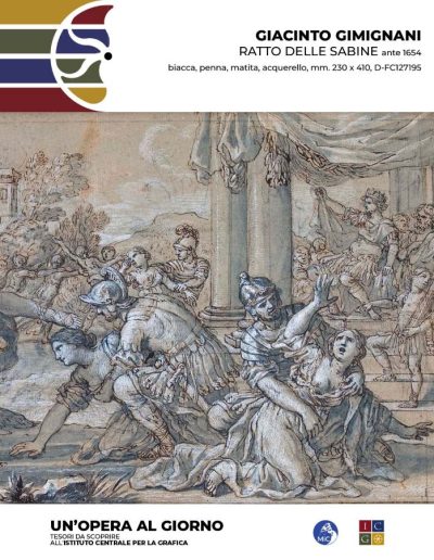 Giacinto Gimignani Ratto delle Sabine, ante 1654 Biacca, penna, matita, acquerello, mm. 230 x 410 Inv.: D-FC127195