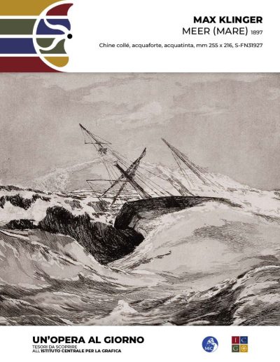 Max Klinger Meer (mare), 1897 Chine collé, acquaforte, acquatinta, mm 255 x 216 Inv.: S-FN3192