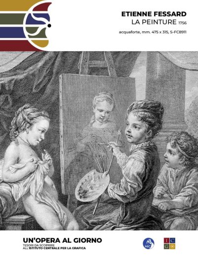 Etienne Fessard La peinture, 1756 acquaforte, mm. 475 x 315 Inv.: S-FC8911